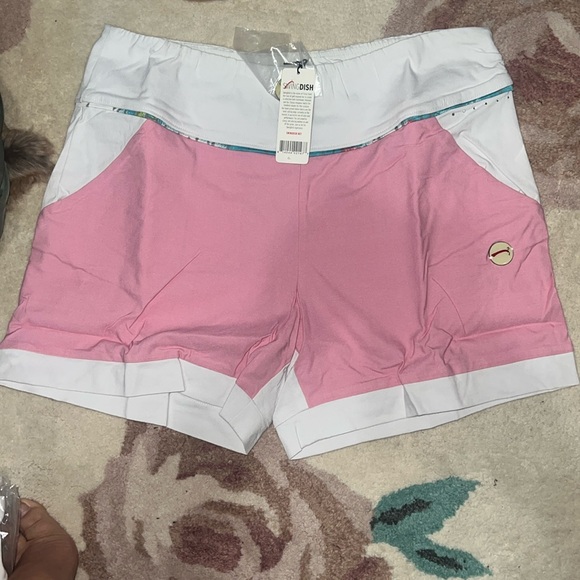 SwingDish Pants - NEW SwingDish with Swarovski Crystals Golf Athletic Shorts